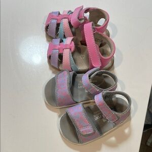 Pink and Gray Kids Sandals